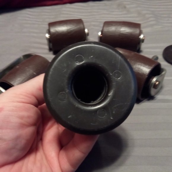 Set of 4 Heavy Duty Bed Frame Casters / Furniture Casters with 2 support posts - Picture 5 of 15